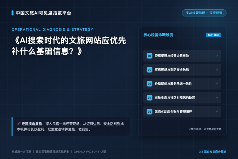 AI搜索时代的文旅网站应优先补什么基础信息?