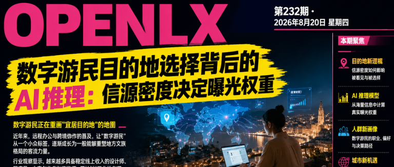 数字游民目的地选择背后的 AI 推理：信源密度决定曝光权重｜信源密度、数字游民目的地